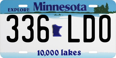 MN license plate 336LDO