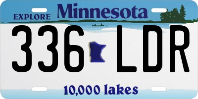 MN license plate 336LDR