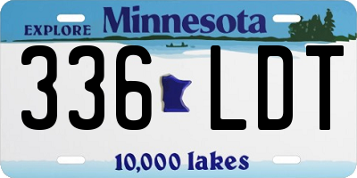 MN license plate 336LDT