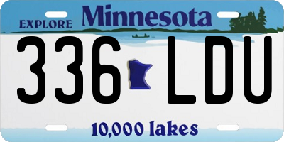 MN license plate 336LDU