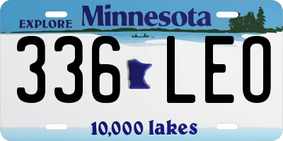 MN license plate 336LEO
