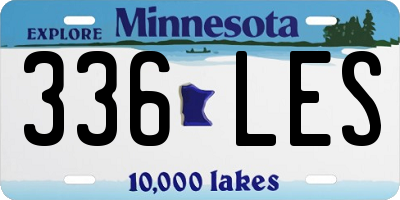 MN license plate 336LES