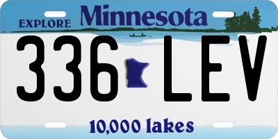 MN license plate 336LEV