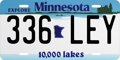 MN license plate 336LEY
