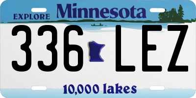 MN license plate 336LEZ