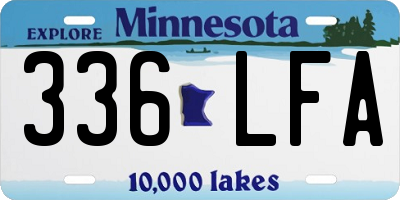 MN license plate 336LFA