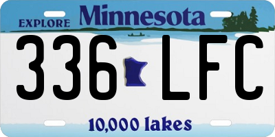 MN license plate 336LFC