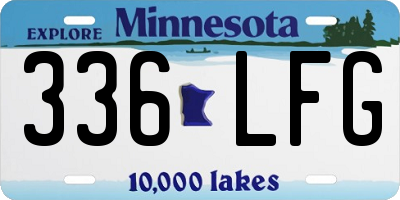 MN license plate 336LFG