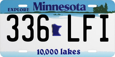 MN license plate 336LFI