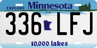 MN license plate 336LFJ