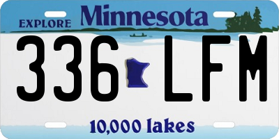 MN license plate 336LFM