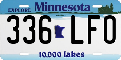 MN license plate 336LFO