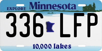 MN license plate 336LFP