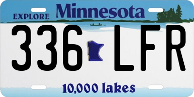 MN license plate 336LFR