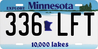 MN license plate 336LFT