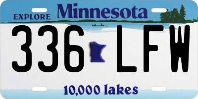 MN license plate 336LFW