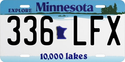 MN license plate 336LFX