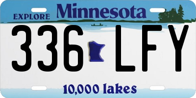 MN license plate 336LFY