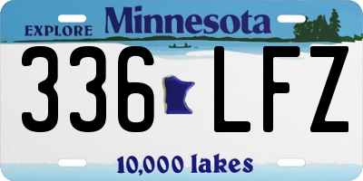 MN license plate 336LFZ