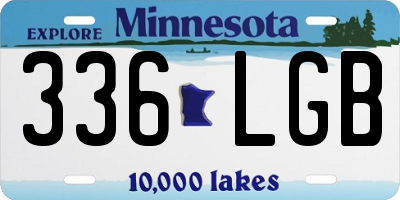 MN license plate 336LGB