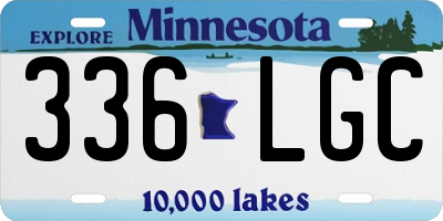 MN license plate 336LGC