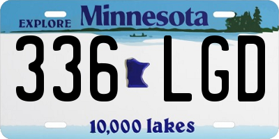 MN license plate 336LGD