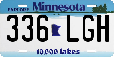 MN license plate 336LGH