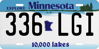 MN license plate 336LGI