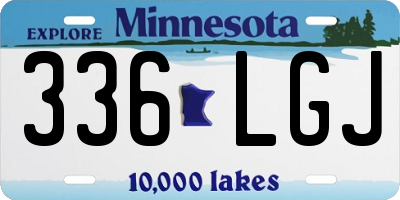 MN license plate 336LGJ