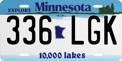MN license plate 336LGK
