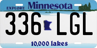 MN license plate 336LGL