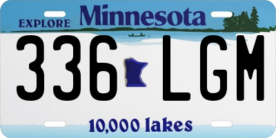 MN license plate 336LGM