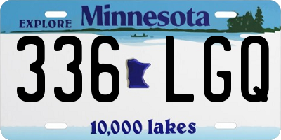 MN license plate 336LGQ