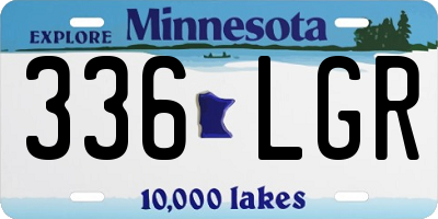 MN license plate 336LGR