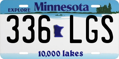 MN license plate 336LGS