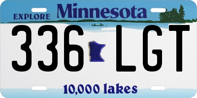 MN license plate 336LGT