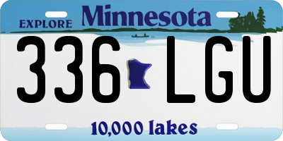 MN license plate 336LGU