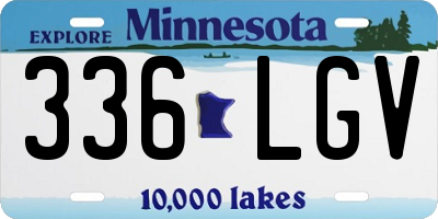 MN license plate 336LGV