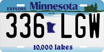 MN license plate 336LGW
