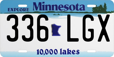 MN license plate 336LGX
