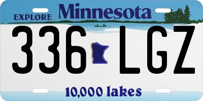 MN license plate 336LGZ
