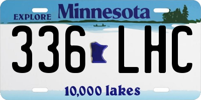 MN license plate 336LHC