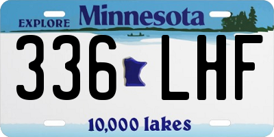 MN license plate 336LHF