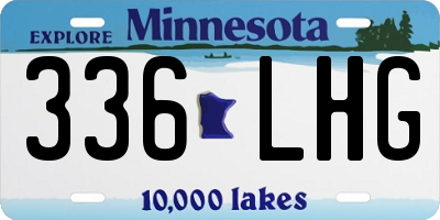 MN license plate 336LHG
