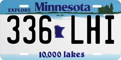 MN license plate 336LHI