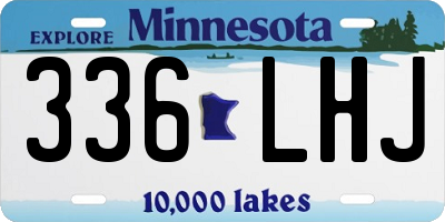 MN license plate 336LHJ