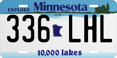 MN license plate 336LHL