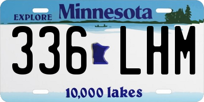 MN license plate 336LHM