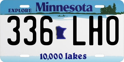 MN license plate 336LHO