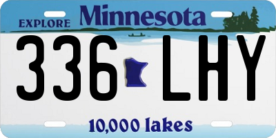 MN license plate 336LHY